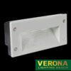 Đèn âm cầu thang Verona L150 x H70 - 3W, Vỏ Xám