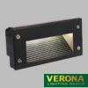 Đèn âm cầu thang Verona L150 x H70 - 3W, Vỏ Đen