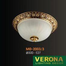 Đèn mâm Verona ốp trần Đồng Ø300, E27