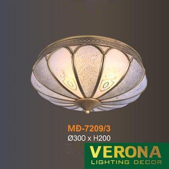Đèn mâm Verona ốp trần Đồng Ø300 x H200