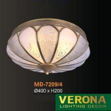 Đèn mâm Verona ốp trần Đồng Ø400 x H200