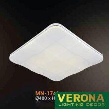 Đèn mâm Verona ốp trần Mica Ø480 x H100, ánh sáng 3 chế độ