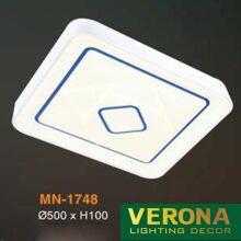 Đèn mâm Verona ốp trần Mica Ø500 x H100, ánh sáng 3 chế độ
