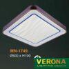 Đèn mâm Verona ốp trần Mica Ø500 x H100, ánh sáng 3 chế độ