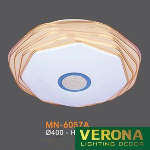 Đèn mâm Verona ốp trần Mica Ø400 x H100, ánh sáng 3 chế độ
