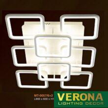 Đèn mâm Verona ốp trần Led L900 x 600 x H150, ánh sáng 3 chế độ