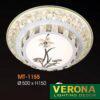 Đèn mâm Verona ốp trần pha lê Ø500 x H150, ánh sáng 3 chế độ