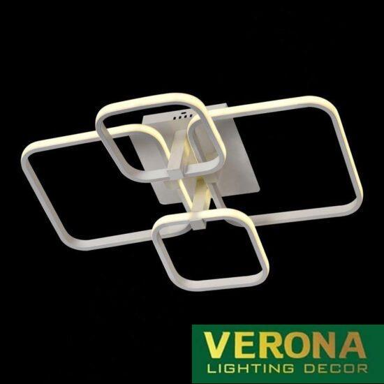 Đèn mâm Verona ốp trần Led L650 x 500 x H150, ánh sáng 3 chế độ