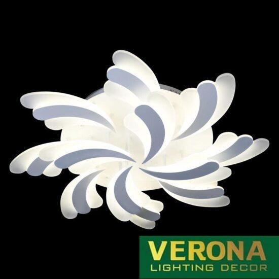 Đèn mâm Verona ốp trần Led Ø800 x H100, có remote, ánh sáng 3 chế độ