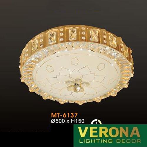 Đèn mâm Verona ốp trần Led Ø500 x H150, ánh sáng 3 chế độ
