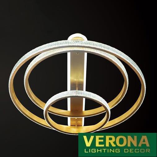 Đèn mâm Verona ốp trần Led Ø800 x H100, ánh sáng 3 chế độ