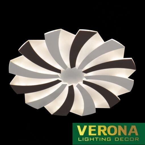 Đèn mâm Verona ốp trần Led Ø480 x H100, Có Remote, ánh sáng 3 chế độ