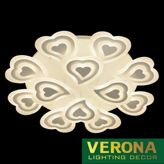 Đèn mâm Verona ốp trần Led Ø900 x H150, có remoe, ánh sáng 3 chế độ