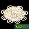 Đèn mâm Verona ốp trần Led Ø800 x H150, có remote, ánh sáng 3 chế độ