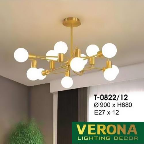 Đèn thả Led Verona nghệ thuật E27 x 12, Ø900 x H680