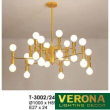Đèn thả Led Verona nghệ thuật E27 x 24, Ø1000 x H850