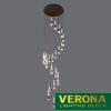Đèn thả Verona Ø600 x H2500, LED 3000K, màu cafe