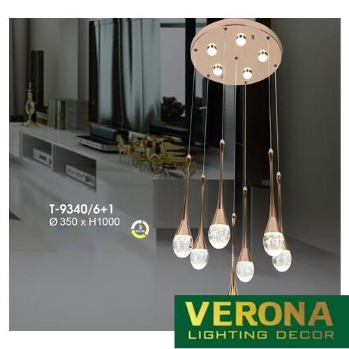 Đèn thả Verona Ø350 x H1000, ánh sáng 3 chế độ