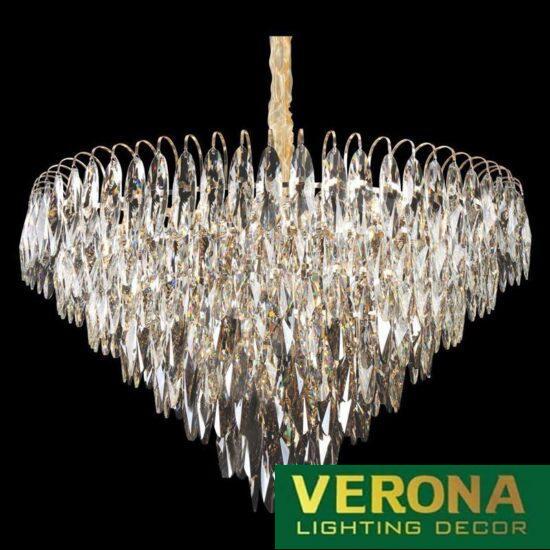 Đèn thả pha lê Verona Ø600 x H550, E14 x 14