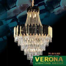 Đèn thả pha lê Verona Ø800 x H1200, E14 x 21