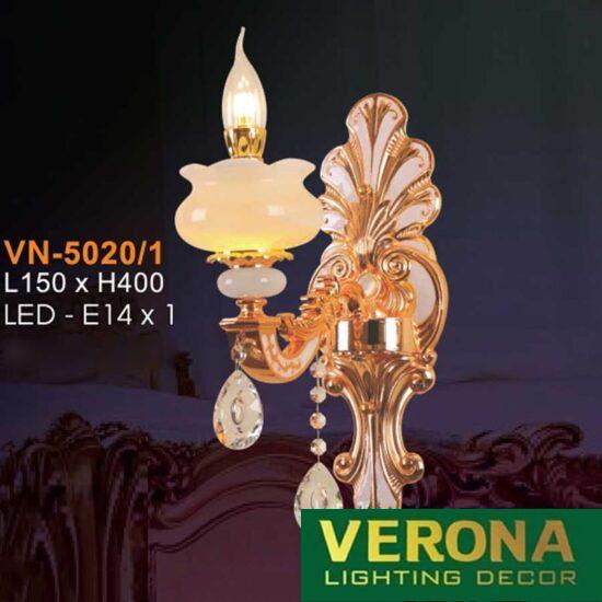 Đèn vách nến chao đá ngọc Verona L150xH400, LED - E14x1
