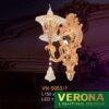 Đèn vách nến chao đá ngọc Verona L150xH400, LED + E14