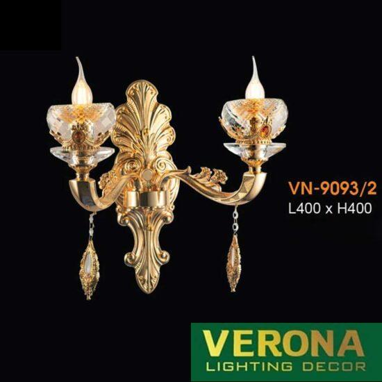 Đèn vách nến chao đá ngọc Verona L400xH400