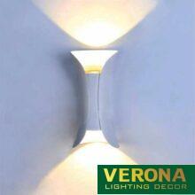 Đèn tường ngoài trời Verona L100 x H200 - 3W x 2, Vỏ Xám