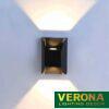 Đèn tường ngoài trời Verona L90 x H120 - 5W x 2, vỏ đen
