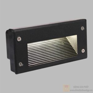 Đèn âm cầu thang Verona L150 x H70 - 3W, Vỏ Đen