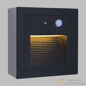 Đèn âm cầu thang Verona L90 x H90 - Cảm Ứng, Vỏ Đen