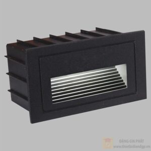 Đèn âm cầu thang Verona L110 x H60 - 3W, Vỏ Đen