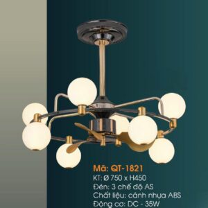 Quạt trần đèn trang trí Verona QT-1821 Ø750 x H450