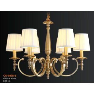 Đèn chùm đồng Verona Ø750*H540 - E14*6