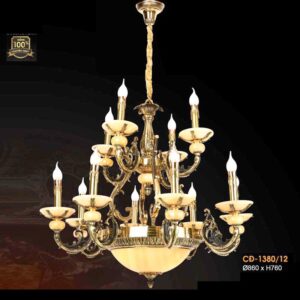 Đèn chùm đồng Ø860xH760