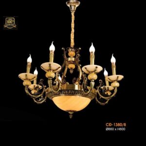 Đèn chùm đồng Ø860xH600