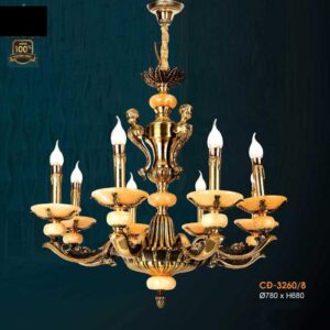 Đèn chùm đồng Ø780xH680