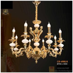 Đèn chùm đồng Ø760xH600