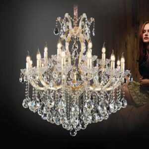 Đèn chùm pha lê nến Ø900xH900, E14x19