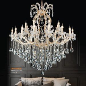 Đèn chùm pha lê nến Ø1200xH1200, E14x25