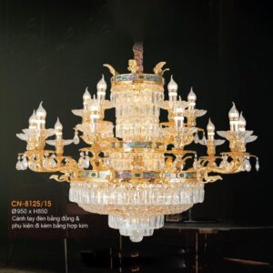 Đèn chùm pha lê nến Verona Ø950*H850
