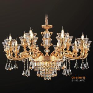 Đèn chùm nến pha lê Verona Ø1100*H700