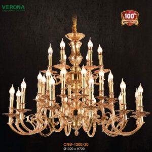Đèn chùm nến đồng Verona Ø1020*H720