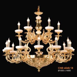 Đèn chùm nến đồng Ø1000xH880