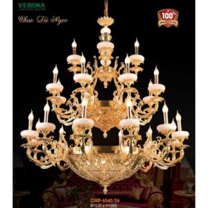 Đèn chùm nến đồng Ø1120xH1300