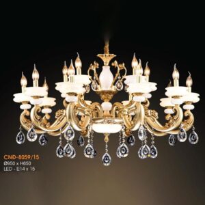 Đèn chùm nến đồng Verona Ø950*H650, Led - E14*15