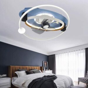 Quạt đảo trần đèn Veronia ĐQ-1952/5 Ø500*H150