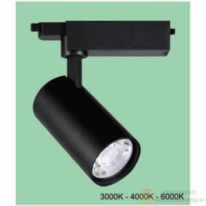 Đèn chiếu điểm thanh ray Led 25W - Ø70*H150 - Vỏ Đen