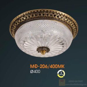 Đèn mâm ốp trần đồng Verona Ø400 - ánh sáng 3 màu