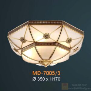 Đèn mâm ốp trần đồng Verona Ø350*H170